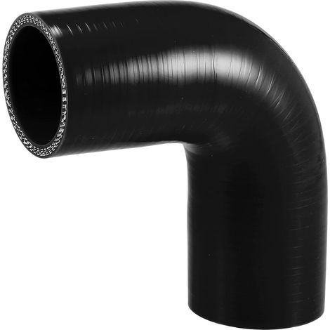 Tuyau En Silicone Universel Noir 1 Pièce Pour Voiture 90° (1/5)