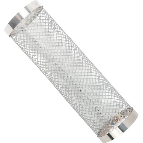 Rollbarer Grillkorb aus Edelstahl, zylindrischer Drahtkorb, tragbares Grillbesteck für Camping, mit Haken und Gabel, 29,5 cm hoch (1/4)