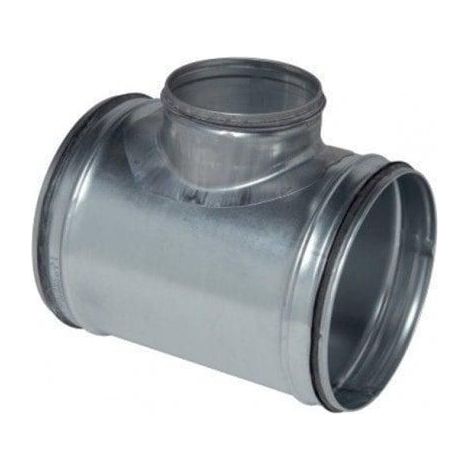 Té équerre 90° galva - TE ⌀125/125 + joints ALDES - 11098002 Té équerre 90° galva (1/3)