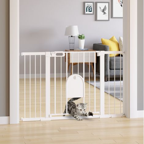Barriera di sicurezza per animali estensibile 75-131 cm, a pressione, bianca DESVIAE (1/5)