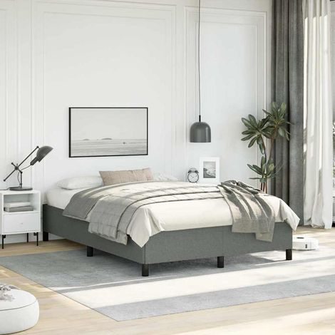 Struttura letto senza Materasso Grigio Scuro 137x190 cm in Tessuto vidaXL (1/5)