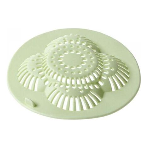 (verde) 1 pz Filtro per lavello in plastica, copertura per scarico vasca o lavandino con motivo a fiore cavo, raccogli capelli per cucina o bagno