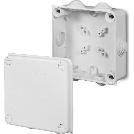 Caja hermética con inserto, color blanco, 135x135x65 mm. (1/5)