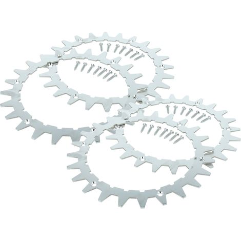 vhbw 4x Spikes compatible with Worx WR130E, WR111MI, WR106SI, WR141E, WR102SI Robot Mower - Stainless Steel, 24 Teeth (1/4)