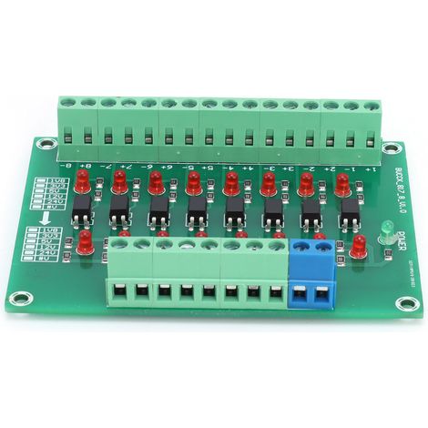 Module d'isolement Optique Fréquence de Commutation de Limite 20 KHz 12V à 3,3 V 8 Canaux Optocoupleur PLC Carte Convertisseur Module d'isolation Optique8 Channel Optoco Cet Optique et Non Barrage. (1/5)
