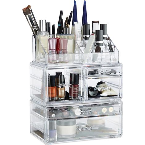 Almacenamiento de maquillaje en acrilico con 21 compartimentos