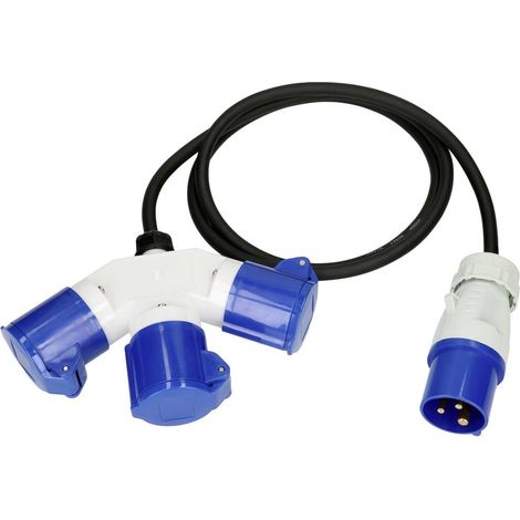 Max Hauri 163897 Alimentazione Prolunga Blu, Nero 1.5 m H07RN-F 3G 1,5 mm² Resistente agli olii, resistente ai raggi UV (1/4)
