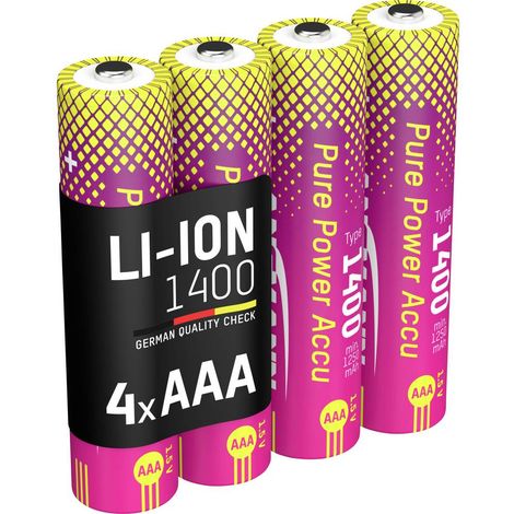 Ansmann Li-Ion Akku Micro AAA Typ 1400 (min. 1250 mAh) Kit batterie ricaricabili Li-Ion 1250 mAh 1.5 V 1 pz. (1/5)