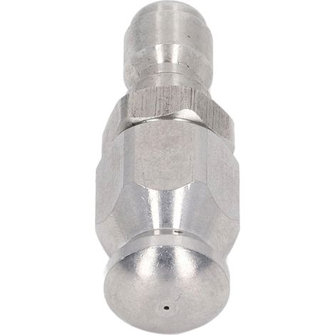 Buse de nettoyeur haute pression 5000 PSI en acier inoxydable, raccord rapide 1/4 po NPT pour le nettoyage, tête ronde, 1 trou avant, 3 trous arrière (1/5)