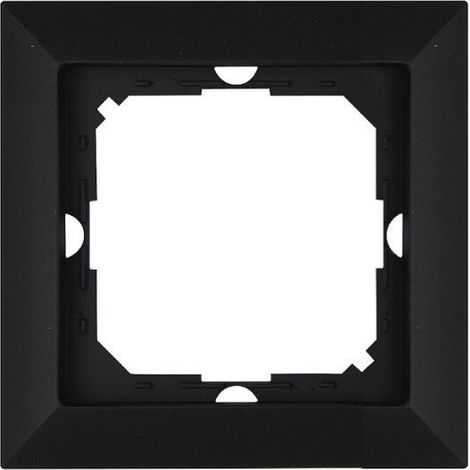 Cadre - 81x81 mm - Noir Mat - Installation Verticale Et Horizontale - Lot De 10