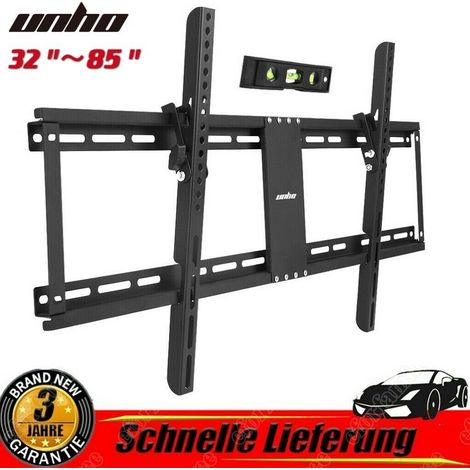 unho TV Wandhalterung neigbar für 32" - 85", VESA max.800x400, bis 45kg - TV Halterung, Fernsehhalterung, Fernseher Wandhalterung - schwarz (1/5)