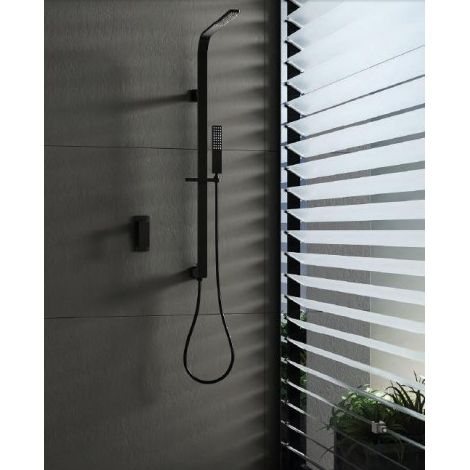Conjunto Ducha Latón Lacada en Negro IMEX Serie Bahamas (1/5)