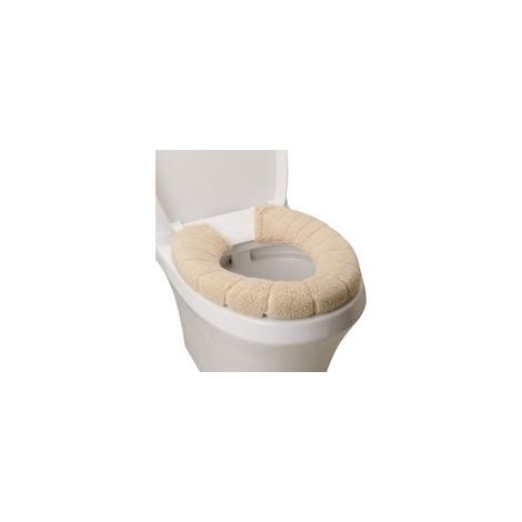 WC-Sitzbezug, weich, dick und warm, mit Druckknopfverschluss, dehnbar, waschbar, einfach zu montieren und zu reinigen (30 x 30 cm) - Crezuo