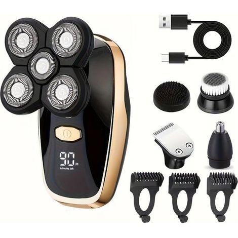 KLVGTIFS PU - 5 en 1 Rasoir Homme Haute Précision Tondeuse Étanche pour Zones Sensibles,Fesses Rasage Doux Confortable Ergonomique Sans Fil (1/5)