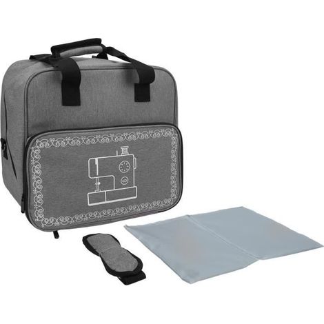 Sac à main pour machine à coudre - FAFEICY - Grande capacité - Durable - Pratique - Gris (1/4)