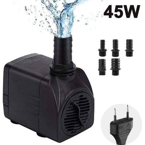 Extrem leise Tauchpumpe mit Springbrunnenfunktion und 1,5 m Kabel (europäischer Stecker), 45 W (1/5)