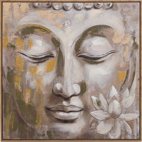 Cuadro Buda 80% Pintado A Mano 80X4X80 Cm (1/2)