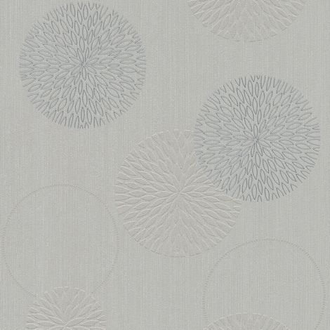 BRICOFLOR Papier peint géométrique gris | Papier peint à motif vinyle & intissé | Papier peint graphique | Papier peint brillant chambre & séjour - 10,05 x 0,53 m (1/5)