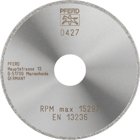 PFERD TOOLS Diamant-Trennscheibe D1A1R 100x2,0x22,23 mm D427 (grob) durchgängiger Belag für GFK/CFK (1/3)