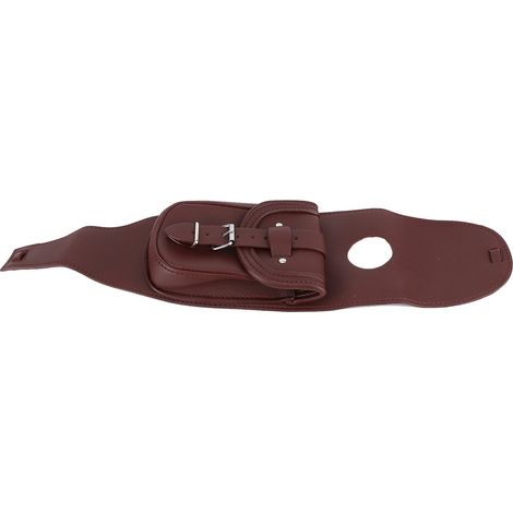 Protection de réservoir moto en cuir PU avec pochette, accessoire deux-roues, marron (1/5)
