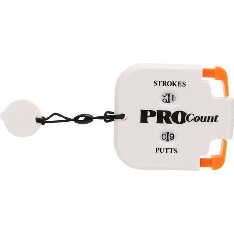 Compteur de score de golf tactile, double mini-compteur de coups portable pour scoreur en extérieur, blanc et orange (1/5)