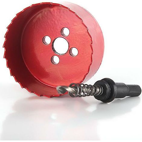 Pour une perceuse 1 pc, scie cloche bi-métal forêt coupe-trou avec tonnelle pour bois et métal 50mm MNS (1/4)