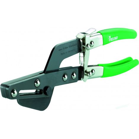 Freund – Pince à encocher 35 mm – Longueur d'entaille 35 mm – Pour tôles jusqu'à 0,8 mm d'épaisseur – Découpe nette et continue