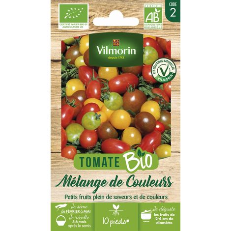 Sachet de Graines de Tomates Cerises Bio Vilmorin: Couleurs et Saveurs en Mélange (1/3)