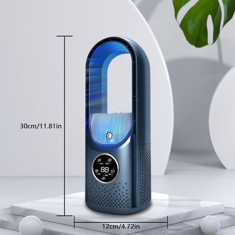 Mini condizionatore portatile, tre modalità: aria pura/raffreddamento/umidificazione, 6 velocità della ventola, timer di 6 ore, basso consumo energetico. (1/5)