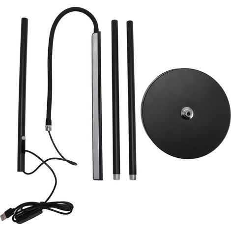 Lámpara de pie LED con 3 temperaturas de color (3000K, 6000K), 10 niveles de brillo, diseño de cuello de cisne, lámpara de lectura para sala de estar, dormitorio y oficina -Crezuo