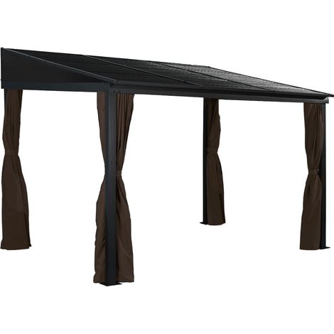 Sojag Aluminium Terrassenüberdachung Portland 1014 Anthrazit 288x426x240 cm (1/5)