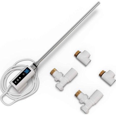 INOW - Dual Fuel Towel Rail Kit 300w Thermostatic WIFI White (1/2)