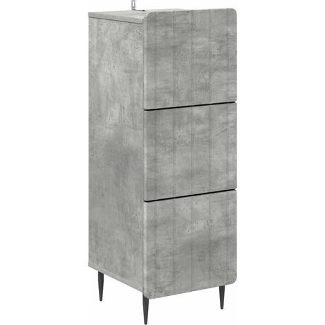 Mobile con Cassetti Grigio Cemento 33 x 34,5 x 92 cm vidaXL