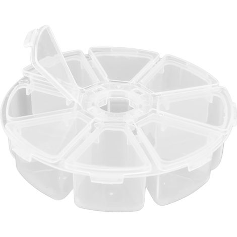Boîte à bijoux transparente pour la maison, boîte de rangement pour matériel de bijouterie et bijoux faits main, boîte à perles en vrac à plusieurs compartiments (1/5)