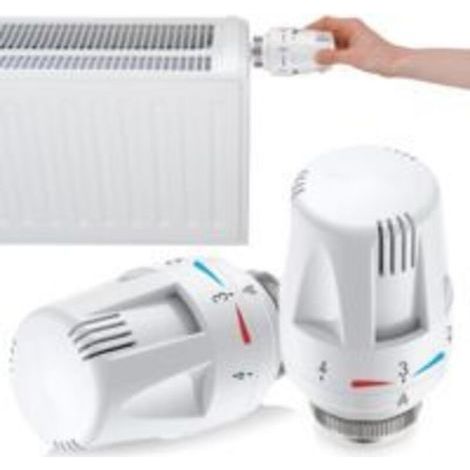 Tête de radiateur thermostatique – robinet de radiateur – robinet de radiateur : 2 pièces – tête de radiateur thermostatique – tête de rechange – thermostat de radiateur M30 x 1,5 – thermostat (1/5)