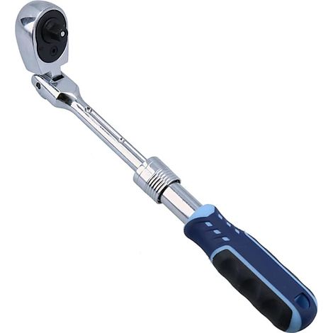 1/4"" RATCHET TELESCOPIC FLEXI HEAD FLEXIBLE REVERSIBLE QUICK RELEASE SS222 (1/5)