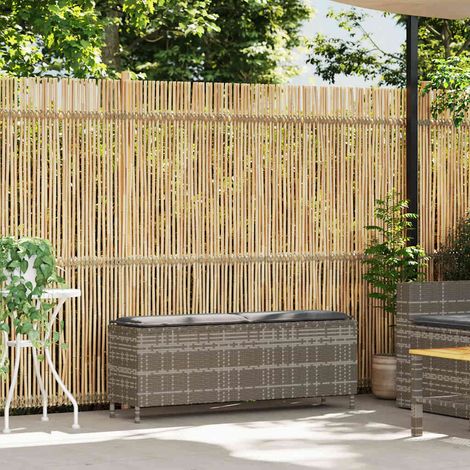 Maison Exclusive - Panca da Giardino con Cuscino Grigio 110x30x40,5 cm Polyrattan