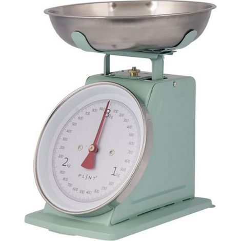 Weighing Scales - Metal/Stainless Steel/Acrylic - L21 x W14 x H25.5 cm - Leaf Green
