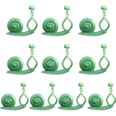 Lot de 10 Pinces d’Escalade Auto-Adhésives Invisibles en Plastique, en Forme d’Escargot, pour une Utilisation Polyvalente et un Jardinage. (1/5)