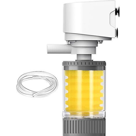Filtre Pour Aquarium,Pompe Aérateur Interne pour Bassin à Tortues avec Filtration - Système de Filtration Multistage Réglable avec Aérateur pour Eau Douce, Bettas, Crevettes et Bassin