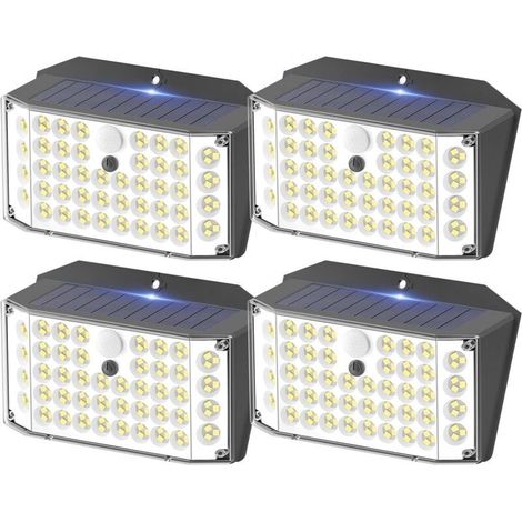 Lampe Solaire Exterieur,Étanchéité IP67 Lumiere Solaire Exterieur Detecteur de Mouvement,3 Modes Spot Solaire Exterieur,Blanc Froid 132LED Lampe Solaire pour Jardin,Garage [Classe énergétique A] (1/5)