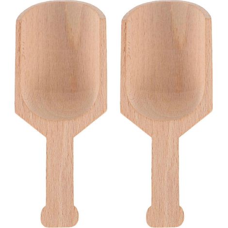 2er-Set Premium-Holzlöffel, Haushalts-Badesalzlöffel, Teelöffel für Teeläden-10.50X4.00X2.00CM (1/4)