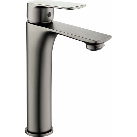 Grifo Monomando Coral Titanio Mate Lavabo Alto Moderno (1/5)