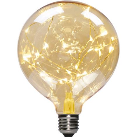 Ampoule LED Globe G125 Milleluci – 1,5W – 50 lm – 2200 K – Verre Or – Effet Multipoint Lumineux Décoratif (1/2)