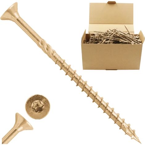 Vis Charpente Bois Azmet WCS, 5 x 120 mm, Empreinte Torx, Tête Fraisée, Boîte 200 Pièces (1/5)