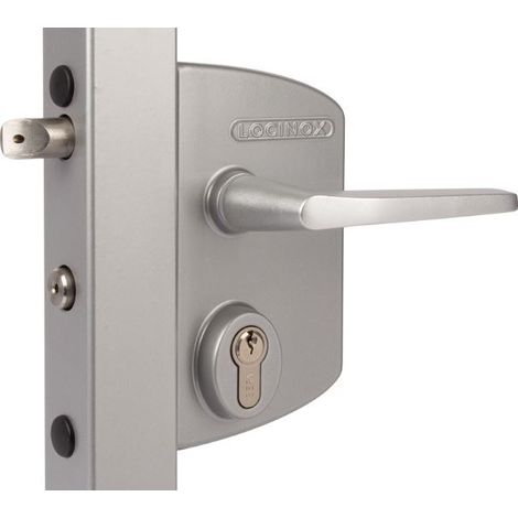 Locinox – Serrure électrique à clé pour portail industriel – Pêne demi-tour réversible – Entraxe 60mm – Mécanisme en acier inoxydable