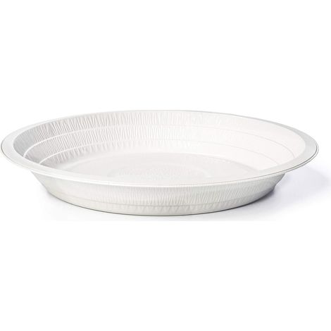 Contital Piatti Fondi Monouso Alluminio Laccato Bianco D 210 Mm Cf 25 Pz