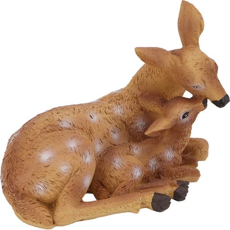 Figurine de cerf peinte à la main avec un revêtement aux détails saisissants. Ravissante statue de cerf pour la décoration de la maison et du jardin. Cadeau idéal. (1/5)