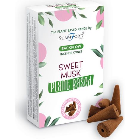 Cônes d'encens à reflux à base de plantes - Sweet Musk- Vendu par 1