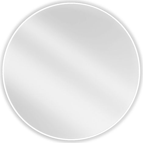 Mexen Loft miroir de salle de bain rond 90 cm, cadre blanc - 9850-090-090-000-20